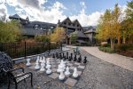 Enjoy a socially distanced game of chess outside